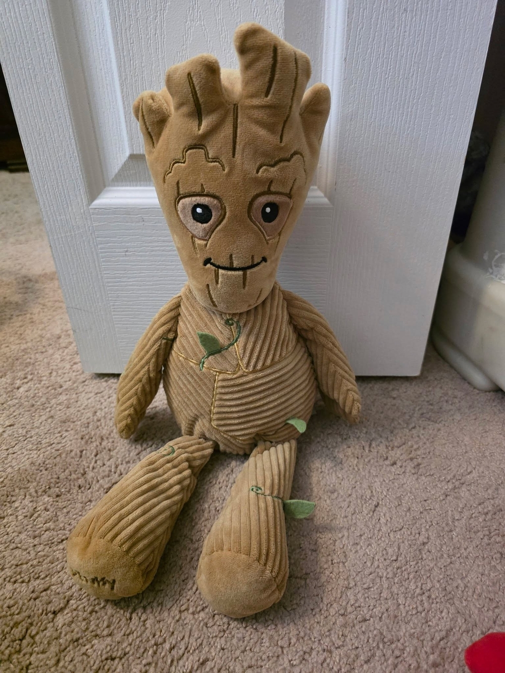 Marvel Groot Plush Doll in Light Brown with Green Leaf Details